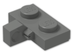 LEGO® Stein: Hinge Plate 1 x 2 Locking with Single Finger On Side Vertical 44567 | Farbe: Dark Grey