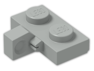 LEGO® Stein: Hinge Plate 1 x 2 Locking with Single Finger On Side Vertical 44567 | Farbe: Grey
