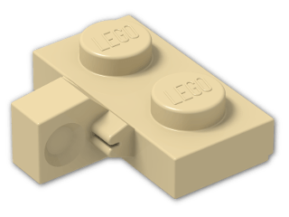 LEGO® Stein: Hinge Plate 1 x 2 Locking with Single Finger On Side Vertical 44567 | Farbe: Brick Yellow