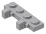 LEGO® Brick: Hinge Plate 1 x 4 Locking with Two Single Fingers on Side 44568 | Color: Medium Stone Grey