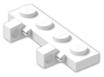 LEGO® Brick: Hinge Plate 1 x 4 Locking with Two Single Fingers on Side 44568 | Color: White