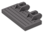 LEGO® Brick: Hinge Tile 2 x 4 with Ribs Locking 44569 | Color: Dark Stone Grey