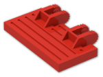LEGO® Brick: Hinge Tile 2 x 4 with Ribs Locking 44569 | Color: Bright Red