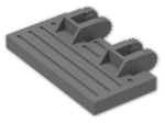 LEGO® Brick: Hinge Tile 2 x 4 with Ribs Locking 44569 | Color: Dark Grey