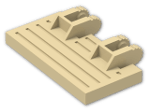 LEGO® Stein: Hinge Tile 2 x 4 with Ribs Locking 44569 | Farbe: Brick Yellow
