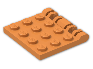 LEGO® Brick: Hinge Car Roof 4 x 4 Locking 44570 | Color: Bright Orange