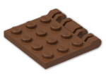 LEGO® Brick: Hinge Car Roof 4 x 4 Locking 44570 | Color: Reddish Brown
