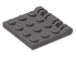 LEGO® Brick: Hinge Car Roof 4 x 4 Locking 44570 | Color: Dark Stone Grey