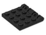 LEGO® Brick: Hinge Car Roof 4 x 4 Locking 44570 | Color: Black