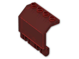 LEGO® Stein: Hinge Panel 2 x 4 x 3.333 Locking 44572 | Farbe: Transparent Red