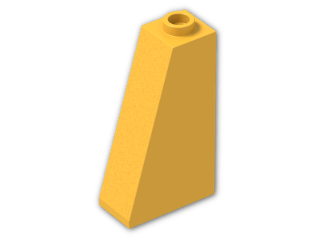 LEGO® Brick: Slope Brick 75 2 x 1 x 3 with Hollow Stud 4460b | Color: Flame Yellowish Orange