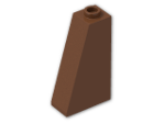 LEGO® Brick: Slope Brick 75 2 x 1 x 3 with Hollow Stud 4460b | Color: Reddish Brown