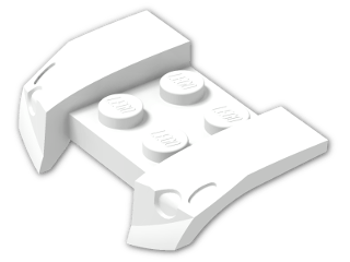 LEGO® Brick: Car Mudguard 3 x 4 Overhanging 44674 | Color: White