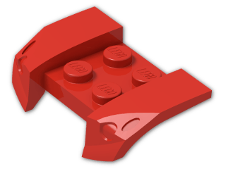 LEGO® Brick: Car Mudguard 3 x 4 Overhanging 44674 | Color: Bright Red
