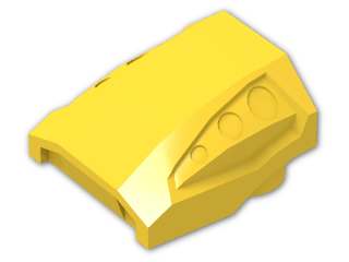 LEGO® Brick: Slope Brick Curved Top 2 x 2 x 1 with Dimples 44675 | Color: Bright Yellow