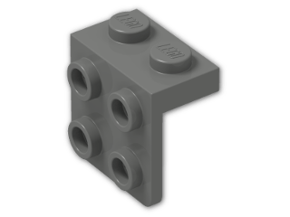 LEGO® Brick: Bracket 1 x 2 - 2 x 2 44728 | Color: Dark Grey