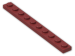 LEGO® Brick: Plate 1 x 10 4477 | Color: New Dark Red
