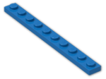 LEGO® Brick: Plate 1 x 10 4477 | Color: Bright Blue