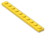 LEGO® Brick: Plate 1 x 10 4477 | Color: Bright Yellow