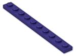 LEGO® Brick: Plate 1 x 10 4477 | Color: Medium Lilac