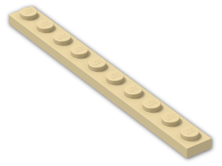 LEGO® Stein: Plate 1 x 10 4477 | Farbe: Brick Yellow