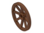 LEGO® Brick: Wheel 2.8 x 34 with 8 Spokes with Notched Hole for Wheel Holding 4489b | Color: Reddish Brown