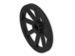 LEGO® Brick: Wheel 2.8 x 34 with 8 Spokes with Notched Hole for Wheel Holding 4489b | Color: Black