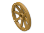 LEGO® Brick: Wheel 2.8 x 34 with 8 Spokes with Notched Hole for Wheel Holding 4489b | Color: Warm Gold