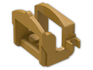 LEGO® Brick: Animal Horse Saddle with Two Clips 4491b | Color: Warm Gold