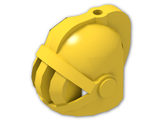 LEGO® Stein: Minifig Helmet Castle with Fixed Face Grille 4503 | Farbe: Bright Yellow
