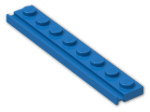 LEGO® Brick: Plate 1 x 8 with Door Rail 4510 | Color: Bright Blue