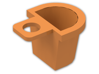 LEGO® Stein: Minifig Container D-Basket 4523 | Farbe: Bright Orange