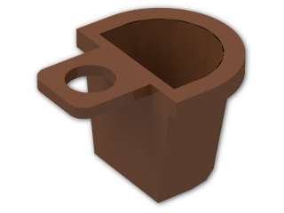 LEGO® Stein: Minifig Container D-Basket 4523 | Farbe: Reddish Brown