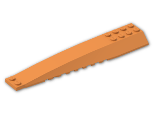 LEGO® Brick: Wedge 4 x 16 Triple Curved 45301 | Color: Bright Orange