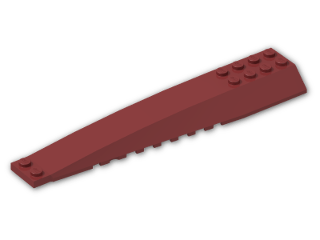 LEGO® Brick: Wedge 4 x 16 Triple Curved 45301 | Color: New Dark Red