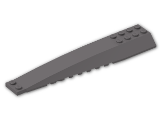 LEGO® Brick: Wedge 4 x 16 Triple Curved 45301 | Color: Dark Stone Grey