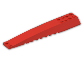 LEGO® Brick: Wedge 4 x 16 Triple Curved 45301 | Color: Bright Red