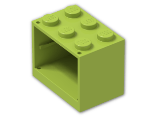 LEGO® Brick: Container Cupboard 2 x 3 x 2 with Solid Studs 4532 | Color: Bright Yellowish Green