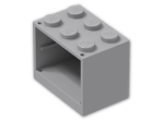 LEGO® Brick: Container Cupboard 2 x 3 x 2 with Solid Studs 4532 | Color: Medium Stone Grey