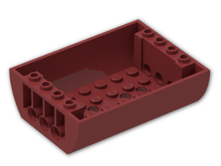 LEGO® Brick: Slope Brick Curved 6 x 8 x 2 Inverted Double 45410 | Color: New Dark Red