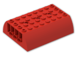 LEGO® Brick: Slope Brick Curved 6 x 8 x 2 Double 45411 | Color: Bright Red