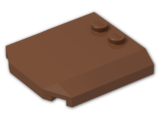 LEGO® Brick: Wedge 4 x 4 x 0.667 Curved 45677 | Color: Reddish Brown