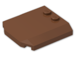 LEGO® Brick: Wedge 4 x 4 x 0.667 Curved 45677 | Color: Reddish Brown