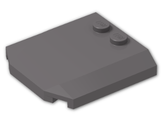 LEGO® Stein: Wedge 4 x 4 x 0.667 Curved 45677 | Farbe: Dark Stone Grey