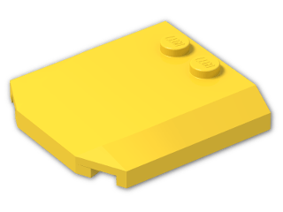 LEGO® Brick: Wedge 4 x 4 x 0.667 Curved 45677 | Color: Bright Yellow