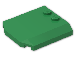 LEGO® Brick: Wedge 4 x 4 x 0.667 Curved 45677 | Color: Dark Green