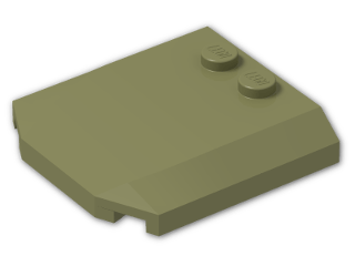 LEGO® Brick: Wedge 4 x 4 x 0.667 Curved 45677 | Color: Olive Green