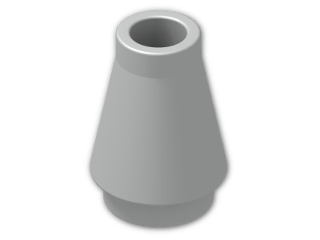 LEGO® Brick: Cone 1 x 1 4589 | Color: Silver flip/flop