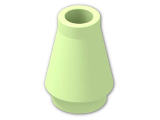 LEGO® Stein: Cone 1 x 1 4589 | Farbe: Phosphorescent Green