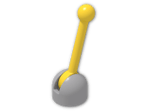 LEGO® Stein: Hinge Control Stick and Base (Bright Yellow Stick) 4592c01 | Farbe: Medium Stone Grey